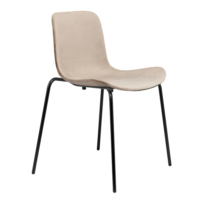 Langue Dining Chair - Steel - Upholstered