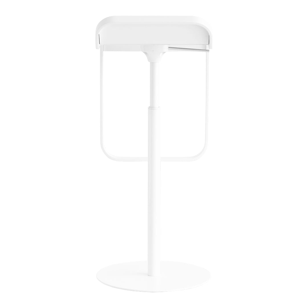 Sleek white floor lamp with minimalistic design and smooth, modern lines. Perfect for contemporary spaces.