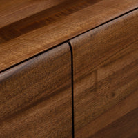 Rich brown wooden surface with sleek grain patterns and subtle gloss finish, showcasing natural elegance and warmth.