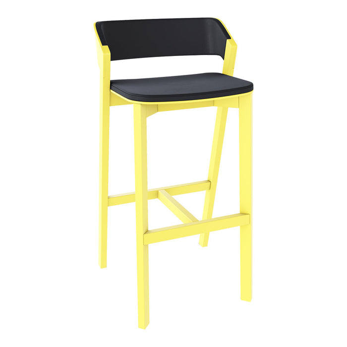 Merano Barstool - Upholstered - Beech Pigment Frame