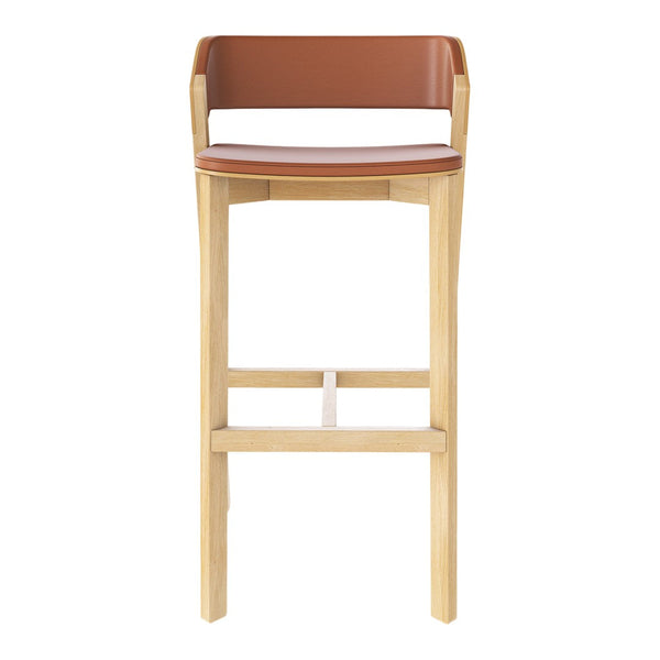 Merano Counter Stool - Upholstered - Oak Frame