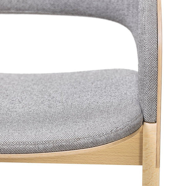 Merano Lounge Armchair - Upholstered - Oak Frame