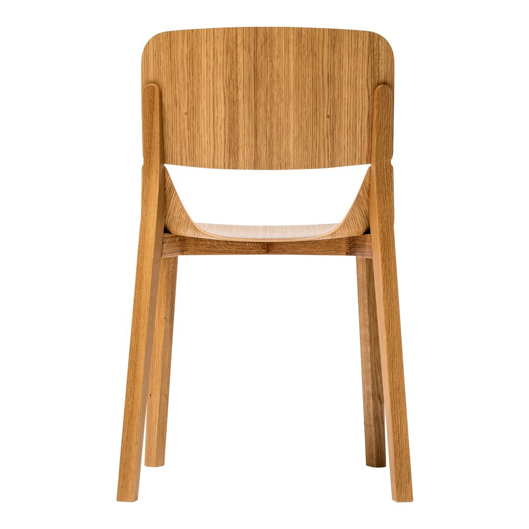 Natural bamboo chair with a smooth finish and minimalist design. Light brown color showcases wood grain texture.