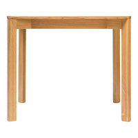 Light oak square table with a smooth wooden finish and minimalist design. Ideal for modern home decor.