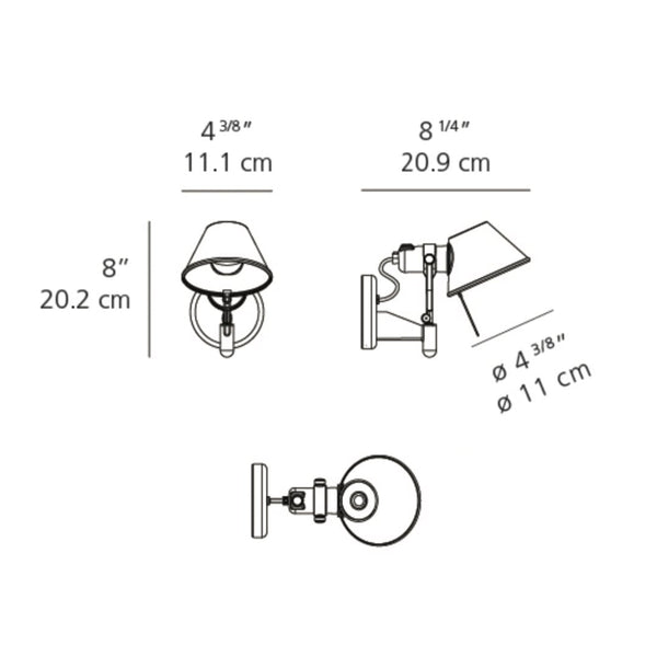 Tolomeo Micro Wall Spot Light w/ Switch