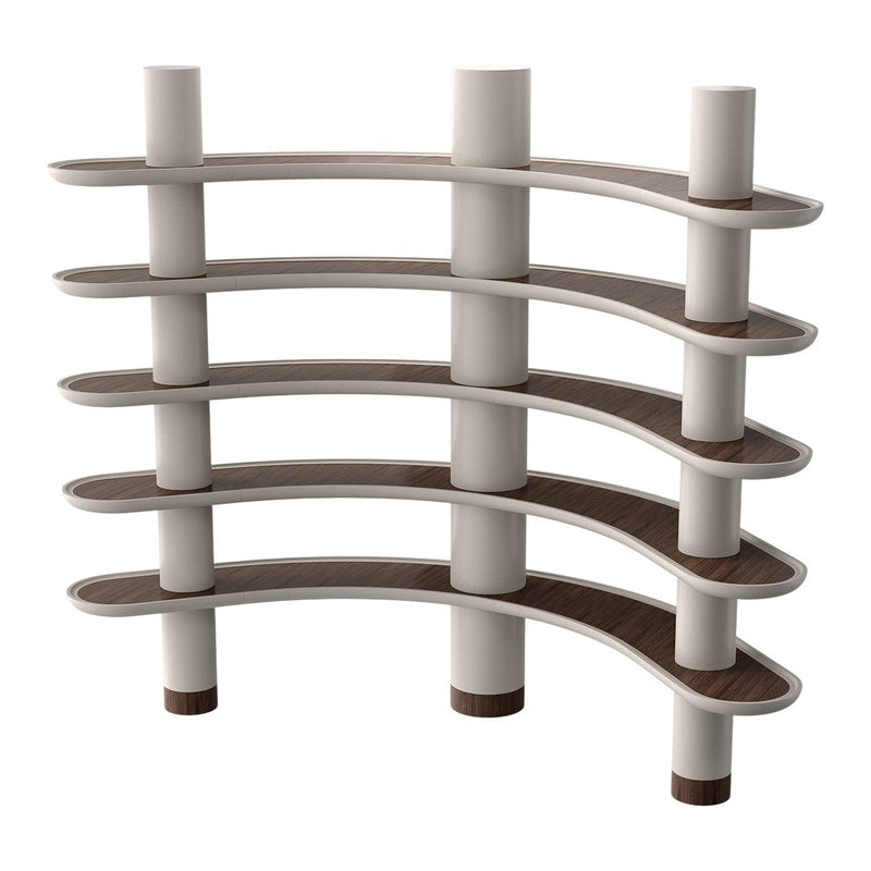 Mina A140 5 Shelf Corner Library