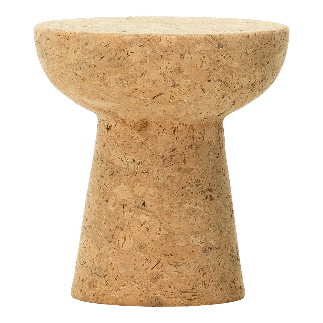 Natural cork stool with a smooth, textured finish and earthy tones, complementing minimalist decor.