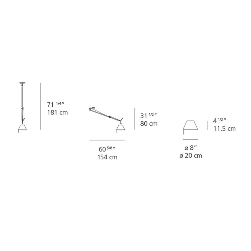 Tolomeo Off-Center Suspension Light