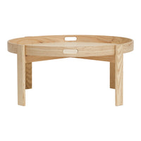 Natural wood oval tray with a smooth finish and minimalist design. Ideal for modern decor.