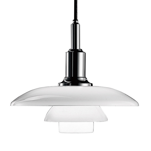 Sleek black and white pendant lamp featuring a glossy metallic finish and smooth glass shades. Ideal for modern decor.