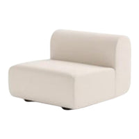Cream-colored minimalist chair with a smooth, modern design and no visible patterns. Perfect for contemporary decor.