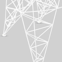 White geometric pattern on a gray background, showcasing a modern and minimalist design.