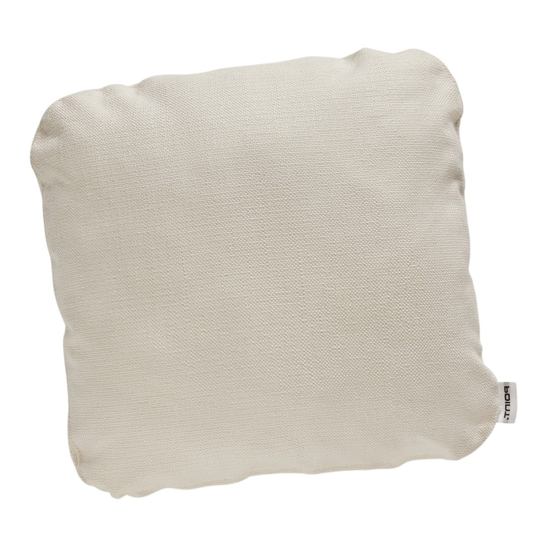 Plain ivory square pillow with subtle texture, perfect for adding a neutral touch to any decor.