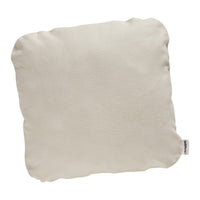Plain ivory square pillow with subtle texture, perfect for adding a neutral touch to any decor.