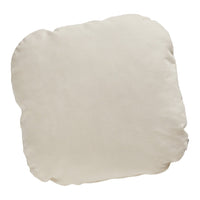 Cream-colored, plush square pillow with a soft, textured pattern, perfect for home décor.