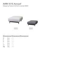 Light gray and dark gray poufs with simple, modern design. Perfect for contemporary home decor.