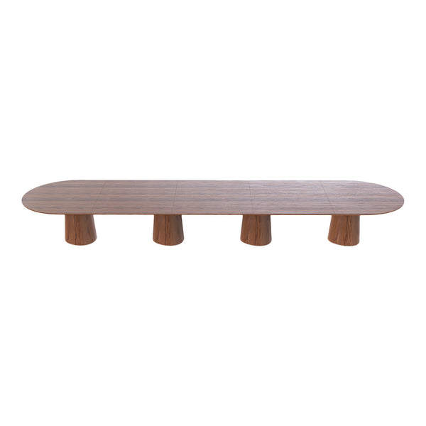 P.O.V. Plus Oval Table - 58.3" Deep - Walnut