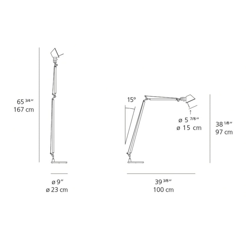 Tolomeo Reading LED Floor Lamp
