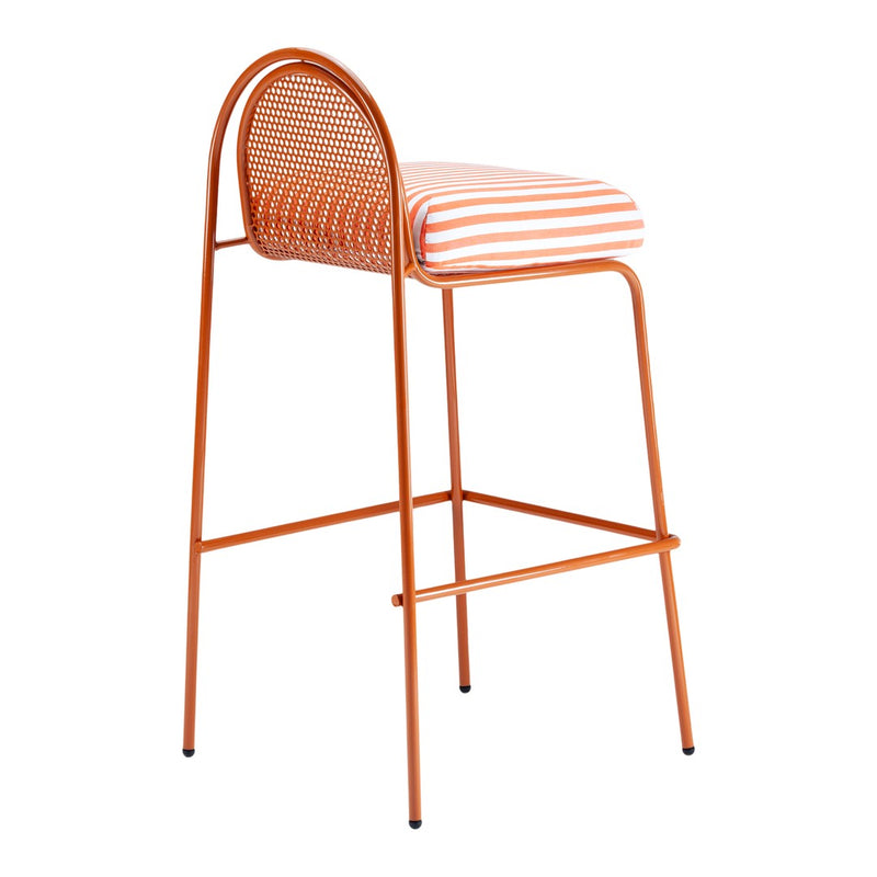 Riviera Indoor Counter Chair - Upholstered Cushion - Lacquered Metal Frame