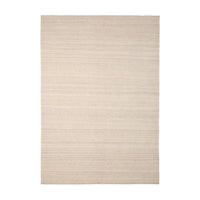 Beige textured area rug with subtle striped pattern, perfect for adding warmth to any interior space.