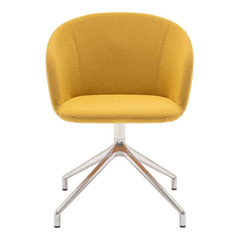 Grace Conference Chair - 4-Star Polished Aluminum Swivel Base