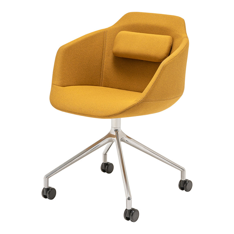 Ultra Conference Chair - 4-Star Polished Aluminum Swivel Base w/ Casters