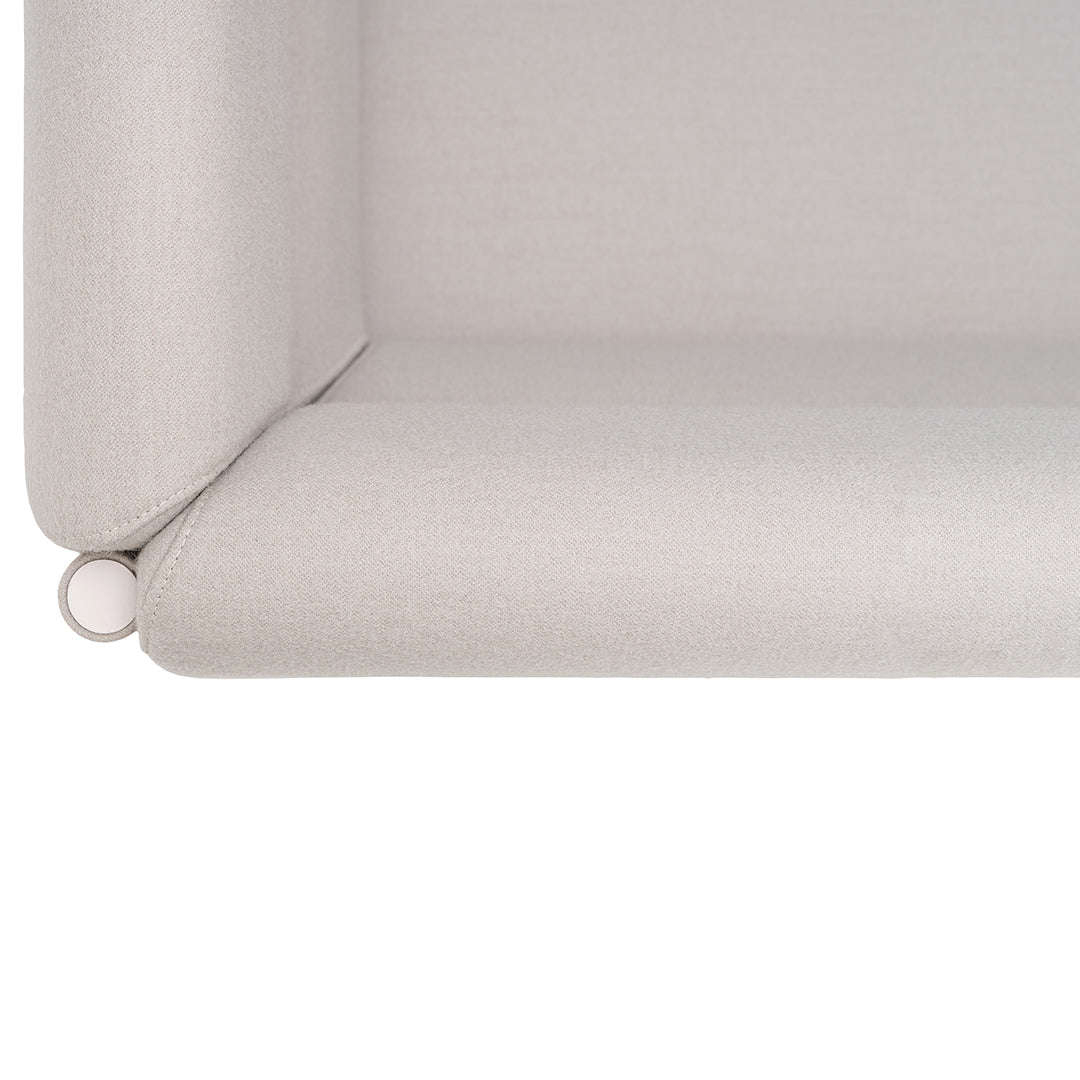 Light gray fabric with subtle texture, featuring clean lines and minimalist design elements. Perfect for modern decor.