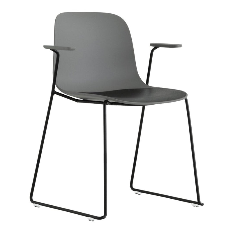 Seela Armchair Sled Base, Unupholstered