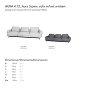 "Light gray and dark gray 3-person sofas with sleek, modern design and minimalist patterns."