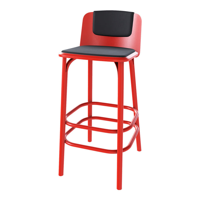 Split Barstool - Upholstered - Beech Pigment Frame