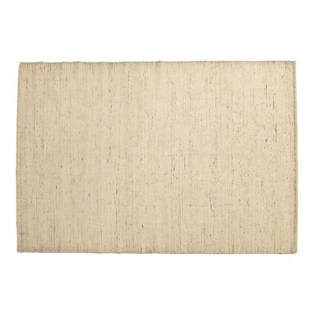 Neutral beige rectangular placemat with subtle textured pattern. Ideal for modern dining aesthetics.