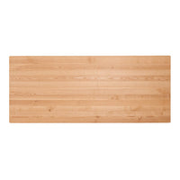 Light natural wood tabletop with smooth grain and subtle linear patterns, ideal for modern decor.
