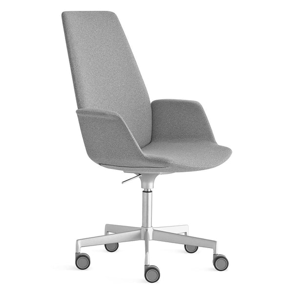 Uno High Back Office Chair - Swivel Base with Casters, Adjustable