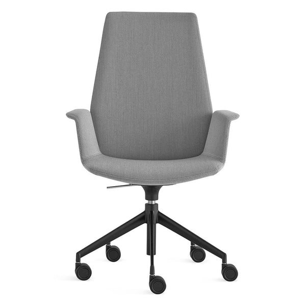 Uno High Back Office Chair - 5-Star Base with Casters, Adjustable